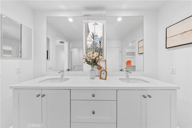 186 Bishop Lndg, Irvine, CA 92620 - bathroom with double vanity and recessed lighting