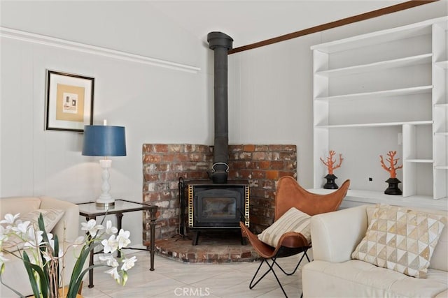 1094 Manzanita Ave, Chico, CA 95926 - living area with a wood stove