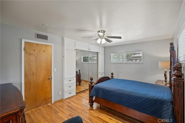 1094 Manzanita Ave, Chico, CA 95926 - bedroom featuring light wood-type flooring and ceiling fan