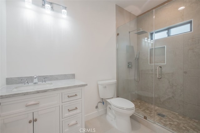 7734 N Glenoaks Blvd, Burbank, CA 91504 - full bath with a stall shower, vanity, and tile patterned flooring