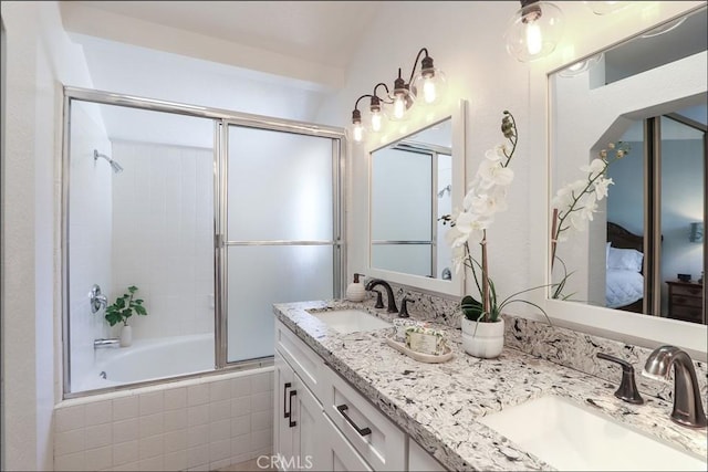 3 Blue Heron Ln, Aliso Viejo, CA 92656 - ensuite bathroom with tiled shower / bath and double vanity