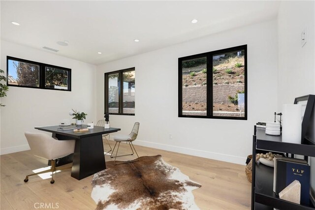 19031 Fowler Ave, North Tustin, CA 92705 - dining room featuring light wood finished floors and recessed lighting