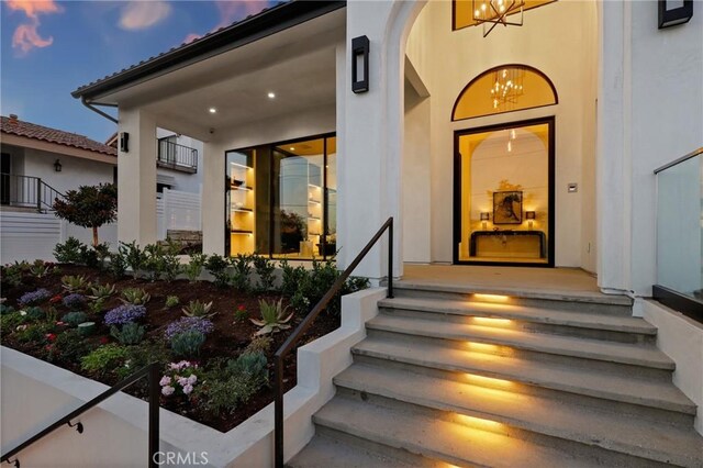 19031 Fowler Ave, North Tustin, CA 92705 - doorway to property with stucco siding