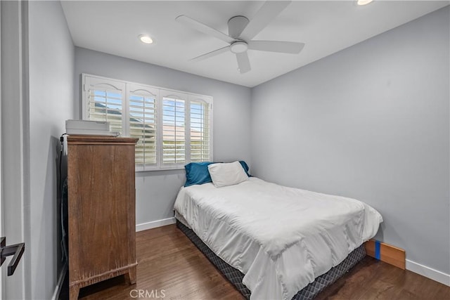 27814 Caraway Ln, Saugus, CA 91350 - bedroom with recessed lighting, wood finished floors, and ceiling fan