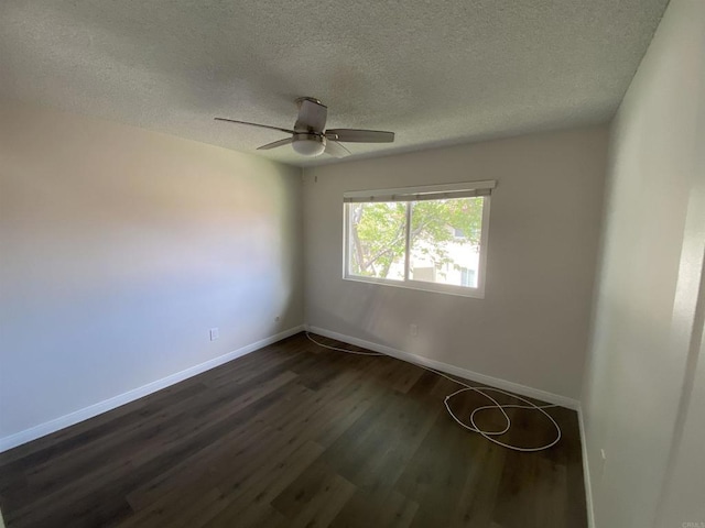 9847 Mission Vega Rd Unit 3, Santee, CA 92071 - spare room with dark wood finished floors, a textured ceiling, and a ceiling fan