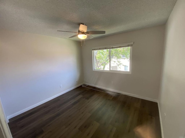 9847 Mission Vega Rd Unit 3, Santee, CA 92071 - empty room featuring dark wood finished floors, a textured ceiling, and ceiling fan