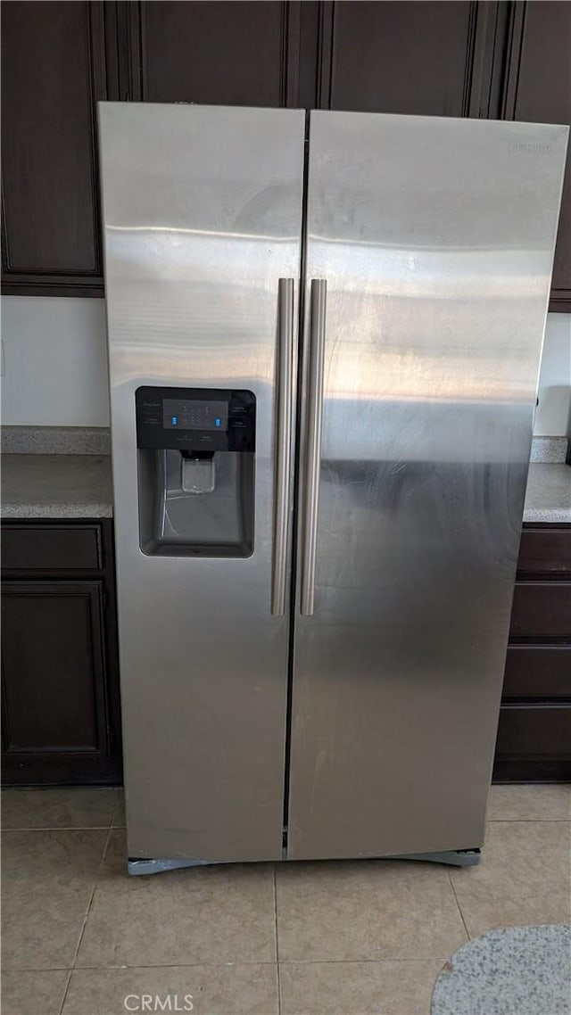 1679 Stoneside Dr, Hemet, CA 92545 - detailed view of stainless steel fridge and light countertops