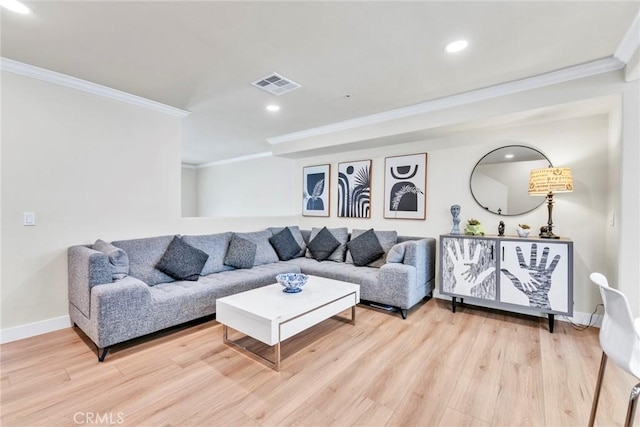166 Alta St Unit B, Arcadia, CA 91006 - living area with ornamental molding, light wood-style flooring, and recessed lighting