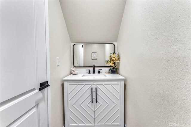 166 Alta St Unit B, Arcadia, CA 91006 - bathroom featuring vanity and a textured wall