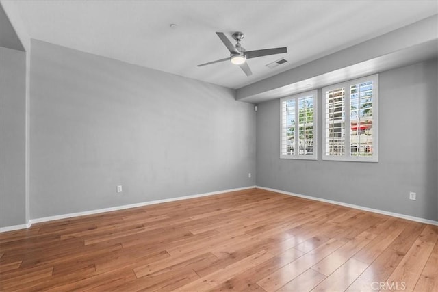 26327 Iris Ave Unit C, Moreno Valley, CA 92555 - unfurnished room with light wood-type flooring and a ceiling fan