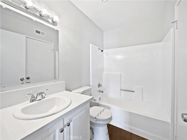 29923 Corte Cruzada, Menifee, CA 92584 - bathroom featuring vanity, tub / shower combination, and wood finished floors