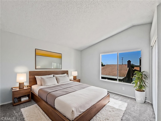29923 Corte Cruzada, Menifee, CA 92584 - carpeted bedroom featuring vaulted ceiling and a textured ceiling