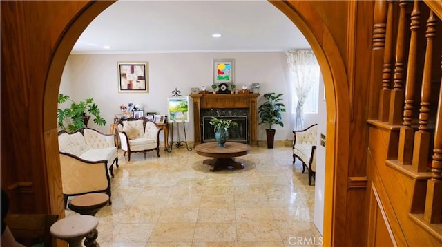 13761 Lomitas Ave, La Puente, CA 91746 - common area with crown molding and recessed lighting