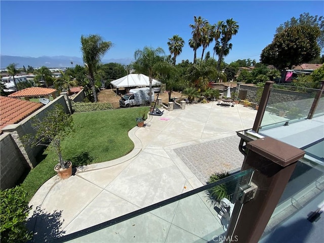 13761 Lomitas Ave, La Puente, CA 91746 - exterior space with a patio and a mountain view
