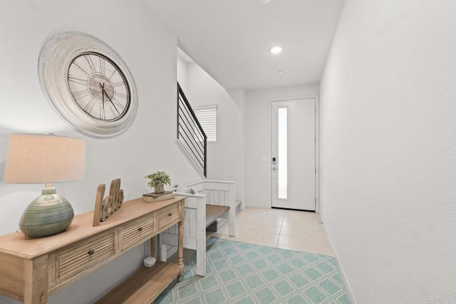 2035 Bravo Loop Unit 6, Chula Vista, CA 91915 - entrance foyer with stairs and recessed lighting