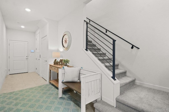 2035 Bravo Loop Unit 6, Chula Vista, CA 91915 - foyer entrance featuring stairway and recessed lighting