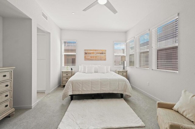 2035 Bravo Loop Unit 6, Chula Vista, CA 91915 - bedroom with light colored carpet and a ceiling fan
