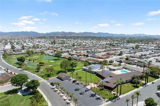 621 Shasta Way, Hemet, CA 92543 - aerial view of residential area featuring a mountainous background and a golf club