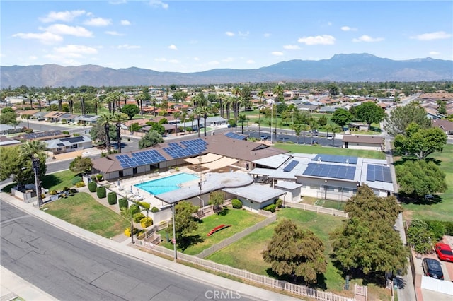 621 Shasta Way, Hemet, CA 92543 - aerial view of residential area with a mountainous background and a pool