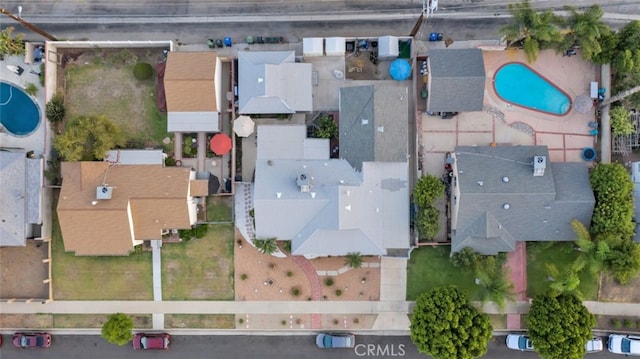 16908 Los Alimos St, Granada Hills, CA 91344 - aerial overview of property's location with a pool