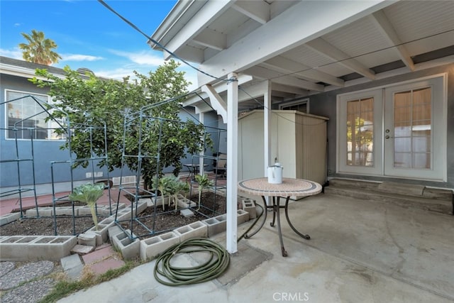 16908 Los Alimos St, Granada Hills, CA 91344 - view of patio / terrace featuring french doors