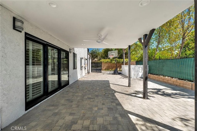 20500 Blairmoore St, Chatsworth, CA 91311 - view of patio / terrace featuring ceiling fan