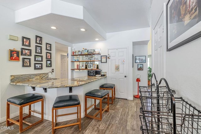 4665 Northridge Dr, Palmdale, CA 93551 - indoor bar featuring wood finished floors and recessed lighting