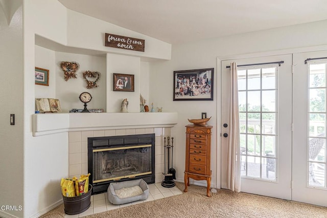 4665 Northridge Dr, Palmdale, CA 93551 - detailed view of a tile fireplace