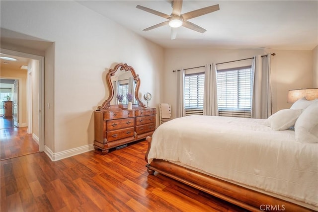 25532 Maximus St, Mission Viejo, CA 92675 - bedroom featuring vaulted ceiling, wood finished floors, and a ceiling fan