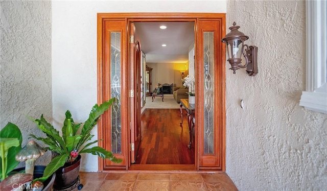 25532 Maximus St, Mission Viejo, CA 92675 - hall featuring a textured wall and recessed lighting
