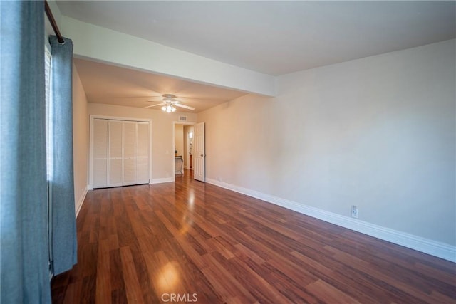 25532 Maximus St, Mission Viejo, CA 92675 - spare room with wood finished floors and a ceiling fan
