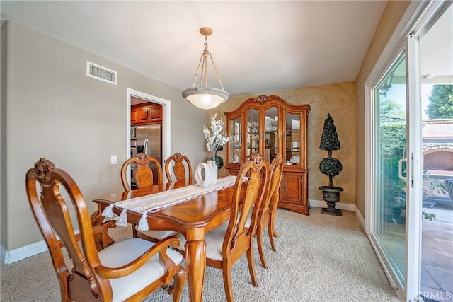 25532 Maximus St, Mission Viejo, CA 92675 - dining room featuring light colored carpet and baseboards