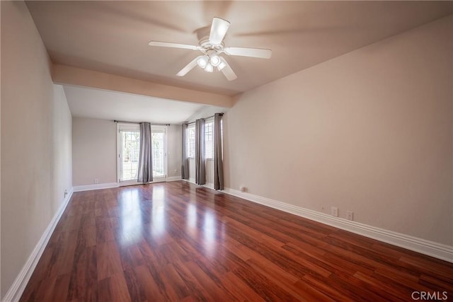 25532 Maximus St, Mission Viejo, CA 92675 - unfurnished room featuring dark wood-type flooring and a ceiling fan