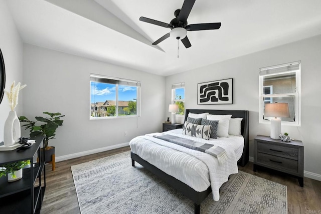 1250 Pinnacle Peak, Chula Vista, CA 91915 - bedroom with vaulted ceiling, wood finished floors, and ceiling fan