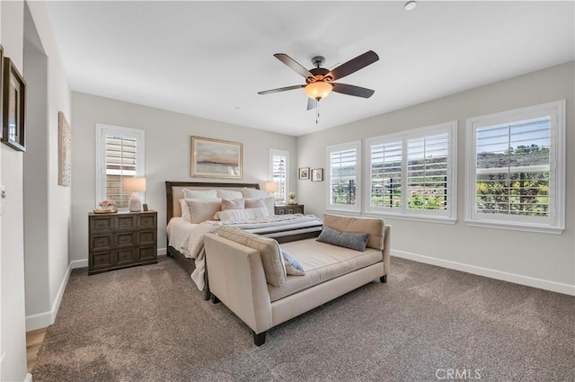 33303 Barmetta Ln, Temecula, CA 92592 - bedroom featuring multiple windows, carpet floors, and a ceiling fan