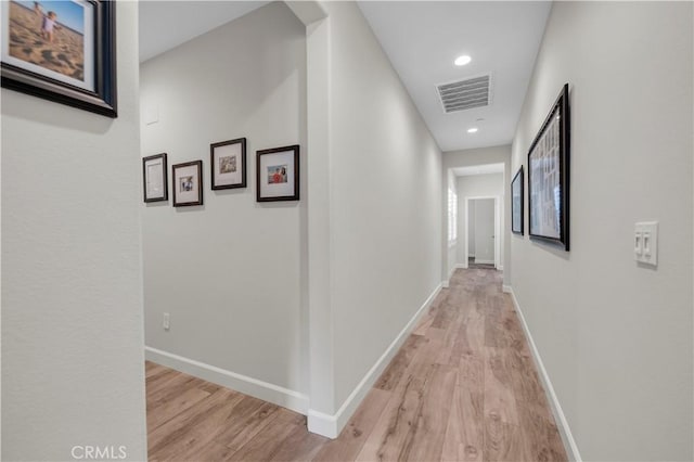 33303 Barmetta Ln, Temecula, CA 92592 - hall featuring light wood-type flooring and recessed lighting