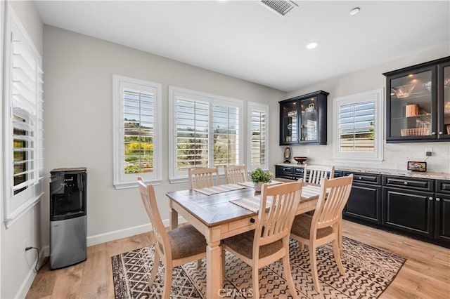 33303 Barmetta Ln, Temecula, CA 92592 - dining area featuring plenty of natural light, light wood-style flooring, and recessed lighting