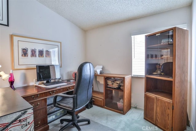 7331 Belpine Pl Unit 31, Rancho Cucamonga, CA 91730 - home office with light colored carpet and a textured ceiling