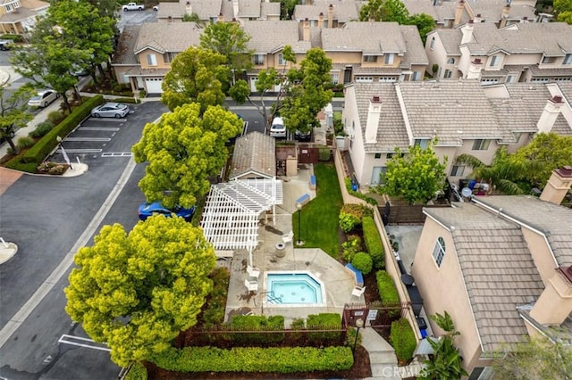 7331 Belpine Pl Unit 31, Rancho Cucamonga, CA 91730 - aerial view of residential area with a pool area