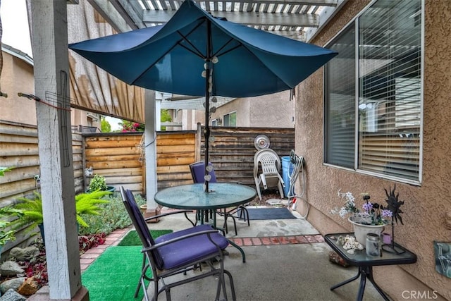 7331 Belpine Pl Unit 31, Rancho Cucamonga, CA 91730 - view of patio with outdoor dining space and a pergola