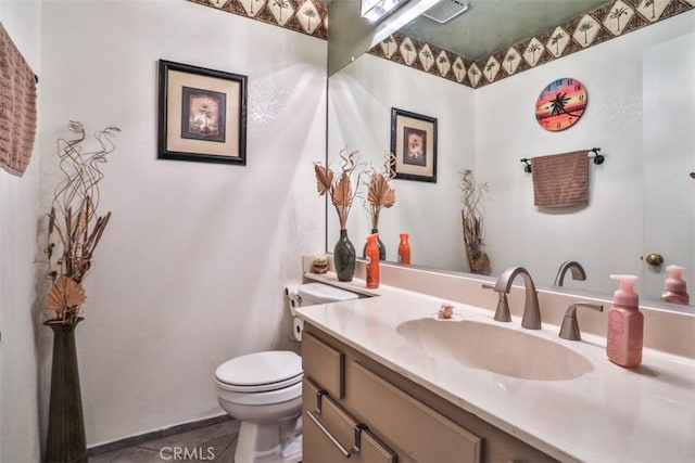 7331 Belpine Pl Unit 31, Rancho Cucamonga, CA 91730 - half bath featuring vanity and tile patterned floors