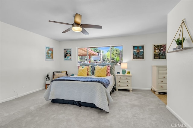 1239 Highridge St, Riverside, CA 92506 - carpeted bedroom with baseboards and a ceiling fan