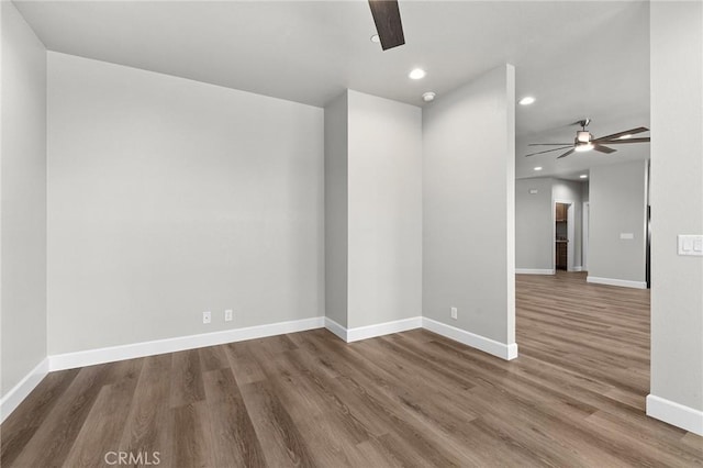 1906 Crandall Way, Paradise, CA 95969 - empty room with recessed lighting, wood finished floors, ceiling fan, and a smoke detector