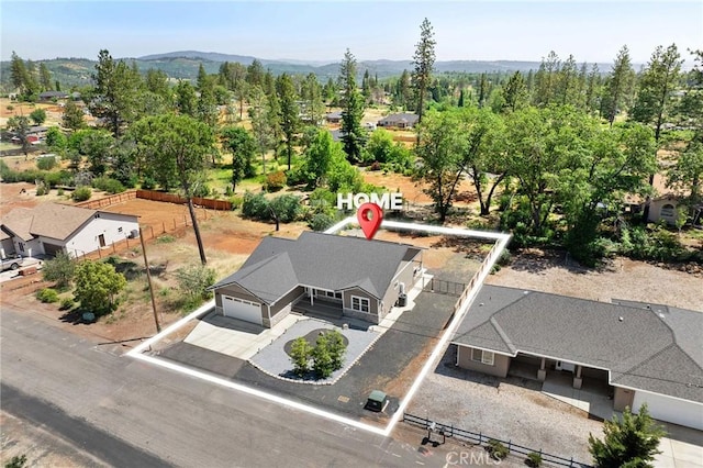 1906 Crandall Way, Paradise, CA 95969 - aerial view of property and surrounding area featuring mountains