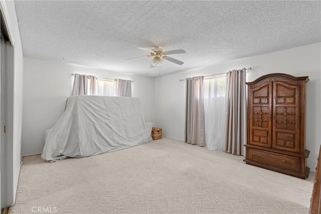 1529 Pomeroy Rd, Arroyo Grande, CA 93420 - carpeted bedroom featuring a textured ceiling and ceiling fan