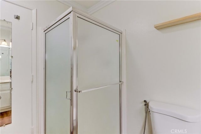 2391 Via Mariposa W Unit 2E, Laguna Woods, CA 92637 - bathroom with a stall shower and vanity