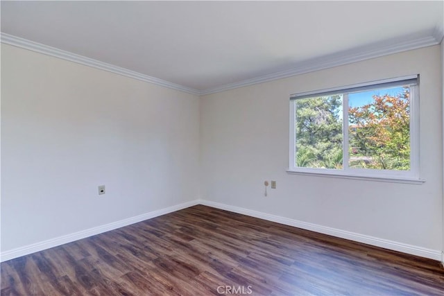 2391 Via Mariposa W Unit 2E, Laguna Woods, CA 92637 - spare room with dark wood-style flooring and ornamental molding