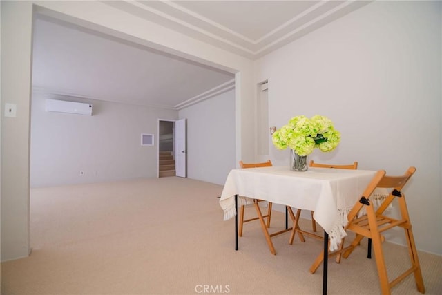 251 W 112th St, Los Angeles, CA 90061 - dining space featuring carpet and a wall mounted AC