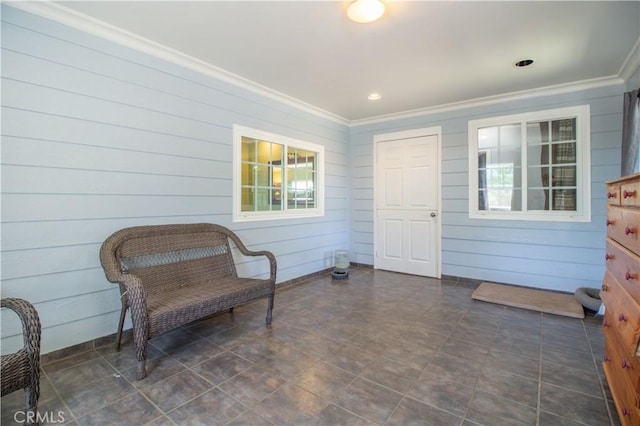 52685 Saddleback Rd, Anza, CA 92539 - living area with crown molding and wood walls