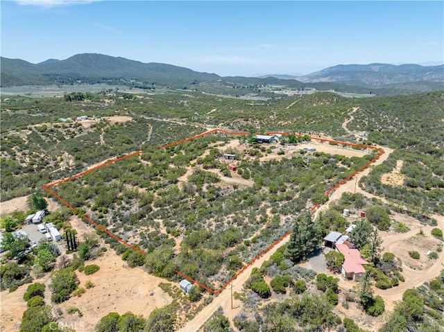 52685 Saddleback Rd, Anza, CA 92539 - view of rural area with property boundaries highlighted and mountains